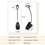 Mini LED Book Clip Light – Battery Powered Eye Protection for Night Reading