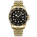 Golden Stainless Steel Quartz Watch – Elegant Analog Fashion for Women