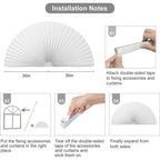 Self-Adhesive Pleated Blinds – Half Blackout Shades for Home Office Windows