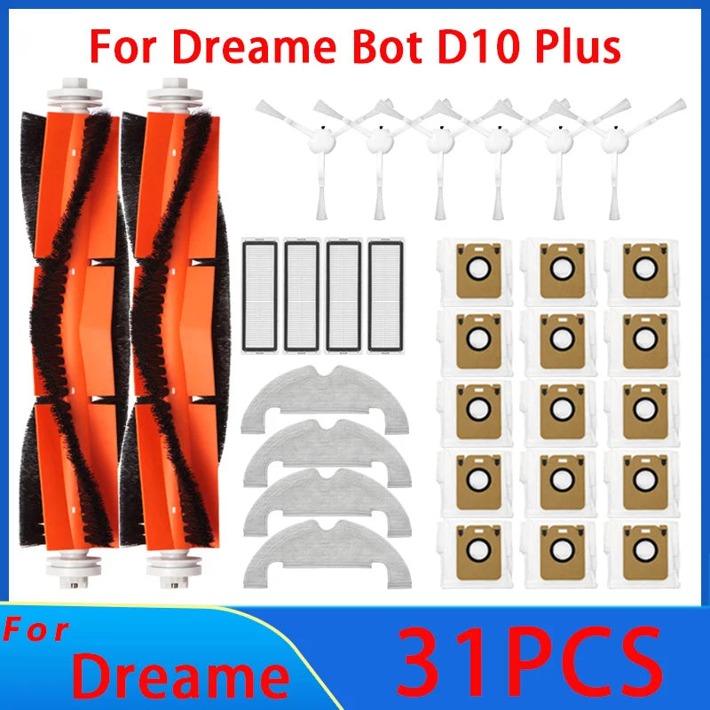 Robot Vacuum Dust Bags – Replacement Accessories for Dreame Bot D10 Plus