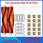 Robot Vacuum Dust Bags – Replacement Accessories for Dreame Bot D10 Plus