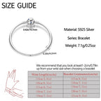 925 Sterling Silver Charm Bracelet – Adjustable Green Zircon for Birthday Gifts