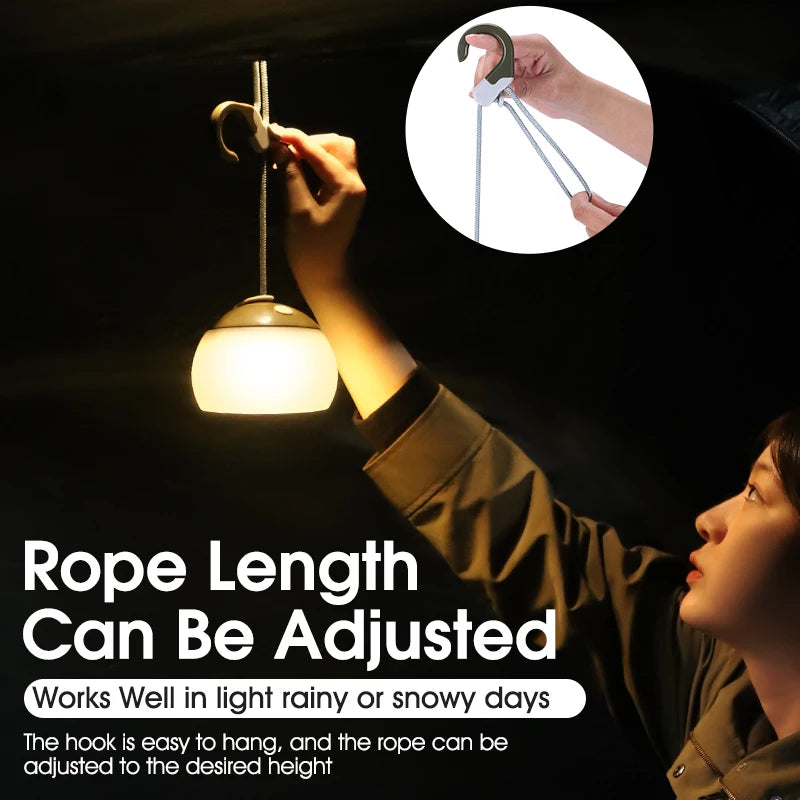Portable Retro LED Camping Light – Waterproof Hanging Lamp for Outdoor Emergencies