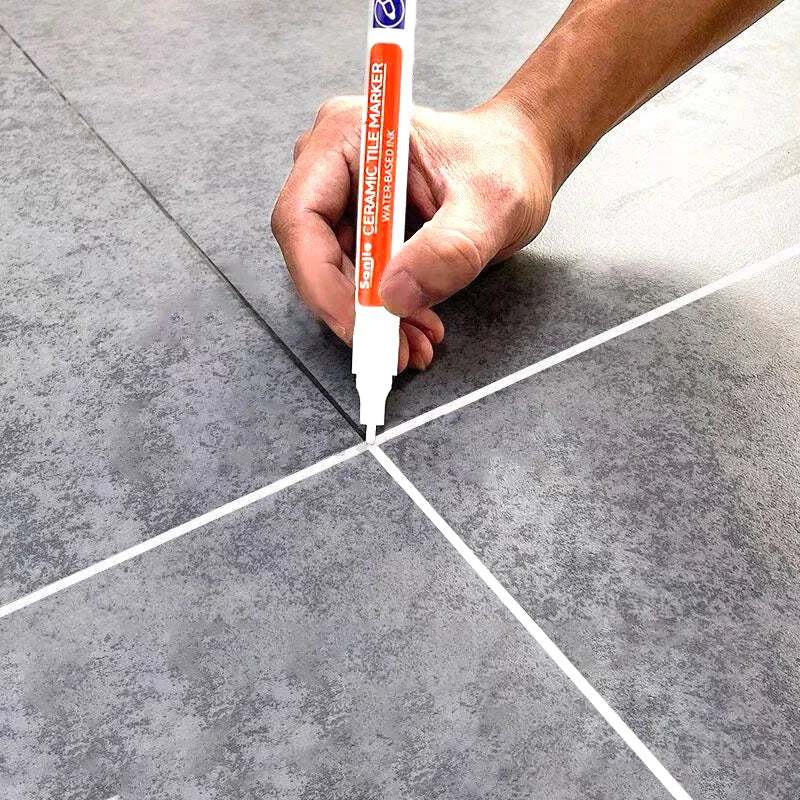 Waterproof Grout Repair Marker – White Tile Seam Paint for Bathroom Restoration