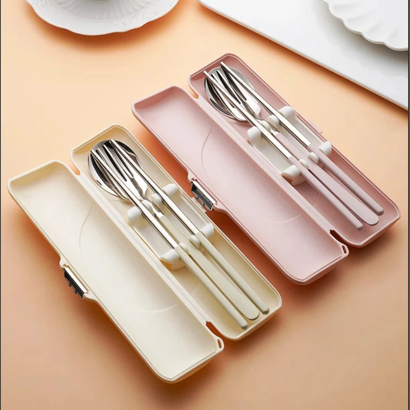 Stainless Steel Cutlery Set – Portable Flatware for Camping and Picnics