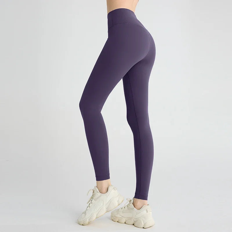 High Waisted Yoga Leggings – Naked Feel Fitness Pants for Gym and Running