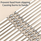 Stainless Steel Barbecue Skewers – Reusable Metal Kebabs for Outdoor Cooking