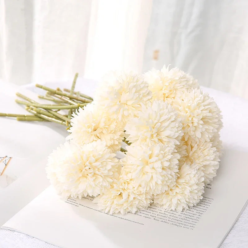 Artificial Dandelion Chrysanthemum Bouquet – Floral Decor for Home Wedding