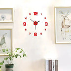 Frameless DIY Wall Clock – Modern Silent Decal for Home and Office Decor