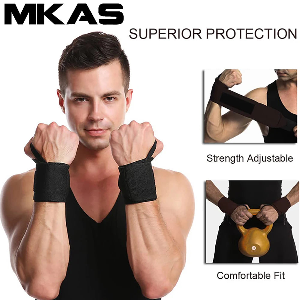 Fitness Wrist Wraps – Padded Support for Weight Lifting and Gym Training