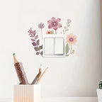 Floral PVC Wall Decal – Removable Waterproof Sticker for Home Decor