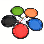 Portable Silicone Folding Dog Bowl – Travel Food and Water for Outdoor