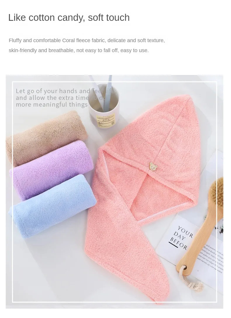 Microfiber Hair Drying Turban – Super Soft Absorbent Towel for Bath and Gym