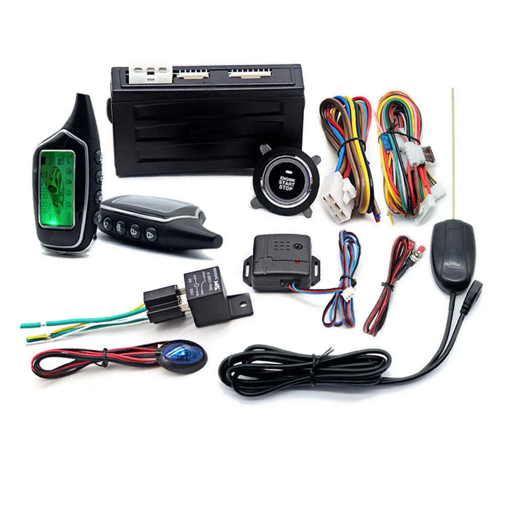 Universal Car Alarm System – Push Button Remote Start for Vehicle Security
