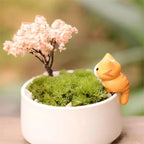 Lucky Cat Miniature Figures – Resin Micro Landscape Decor for Bonsai Gardening