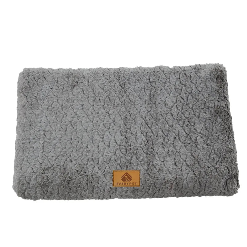 Orthopedic Foam Dog Bed – Removable Faux Fur Cover for Crates