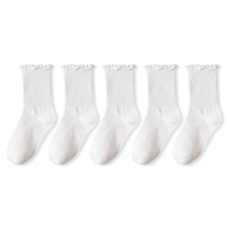 Ruffled Cotton Ankle Socks – Kawaii Lolita Accessories for Women