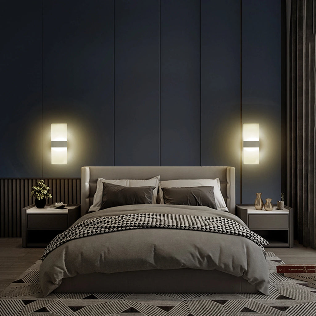 Modern Minimalist Wall Lamp – Aluminum LED Sconce for Bedroom and Living Room