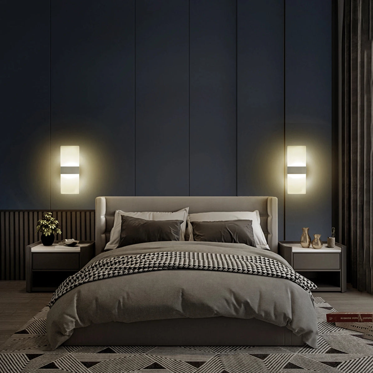 Modern Minimalist Wall Lamp – Aluminum LED Sconce for Bedroom and Living Room