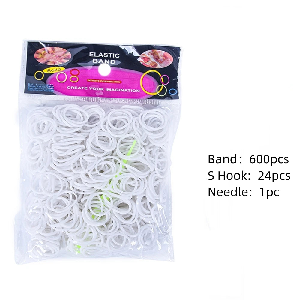 Elastic Loom Bands – Colorful DIY Jewelry Making Kit for Kids Crafts