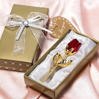 Crystal Rose Ornament – Mini Glass Flower for Valentine's Day Gift