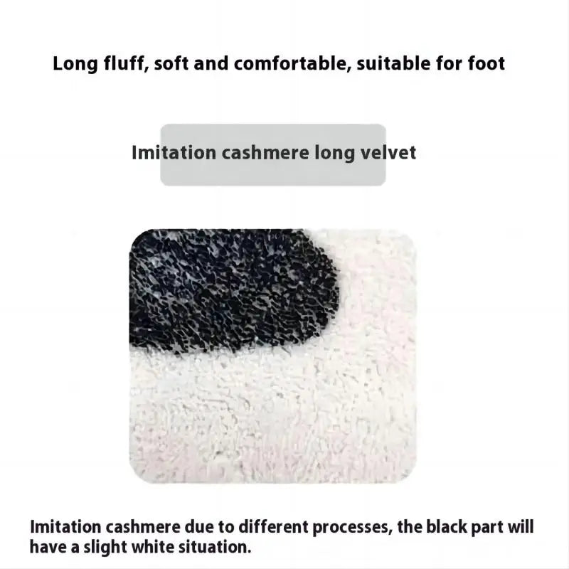 Irregular Letter Floor Mat – Soft Anti-Slip Faux Cashmere Rug for Bedroom