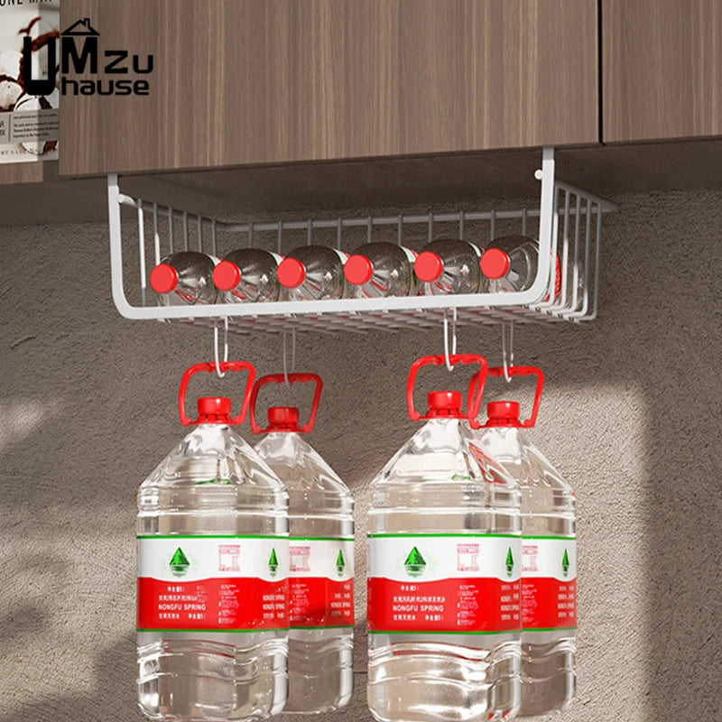 Iron Under Cabinet Hanging Baskets – Heavy Duty Storage for Kitchen Pantry