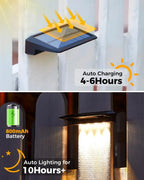 Solar LED Wall Lights – Waterproof Outdoor Lamps for Fence Deck Pathway