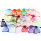 Organza Gauze Gift Bags – Drawstring Jewelry Pouches for Wedding Party Favors