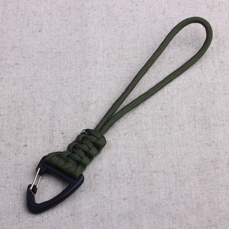 Braided Paracord Keychain – 20cm Military Nylon Lanyard for Outdoor Gear