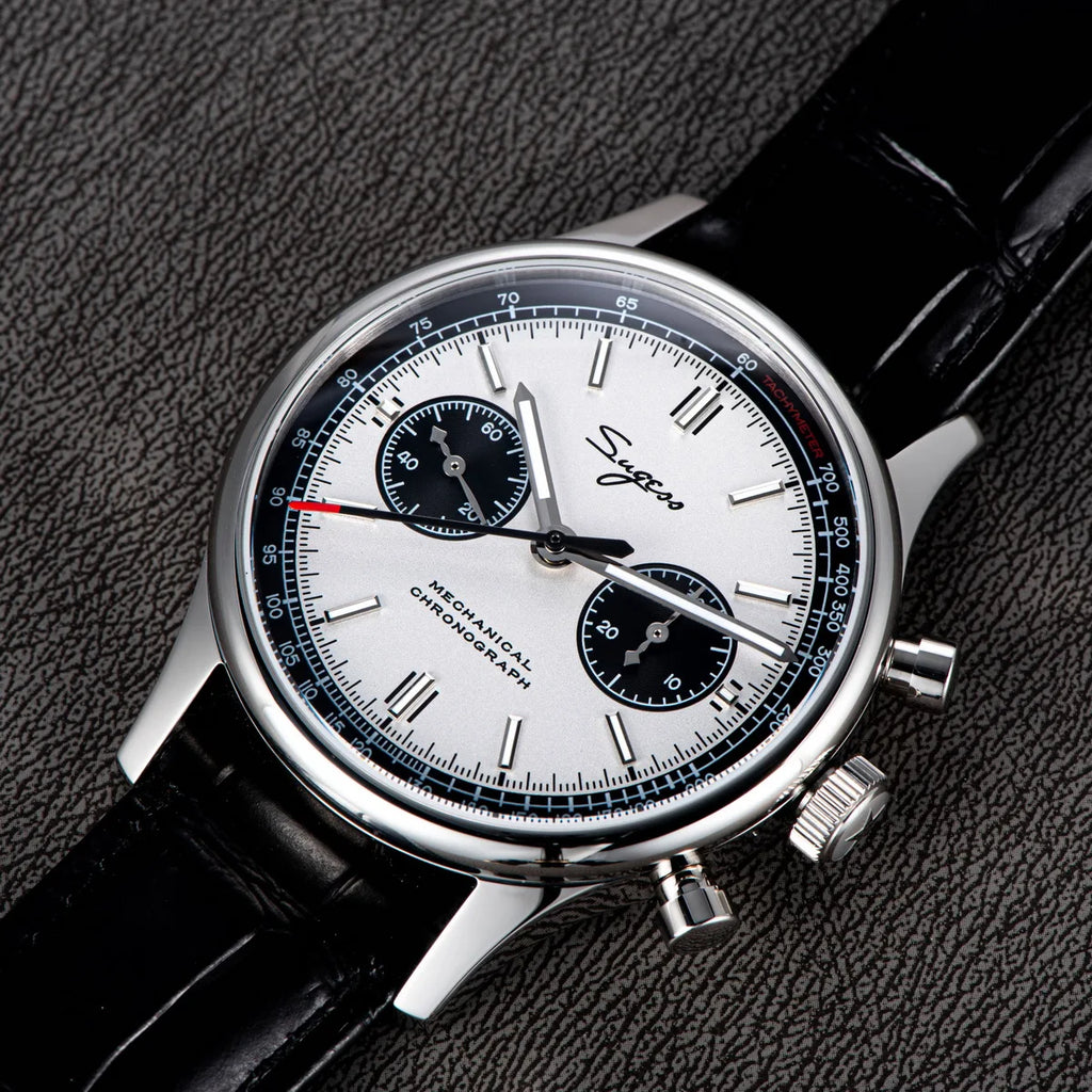 Sugess 1963 Mechanical Chronograph Watch – Sapphire Pilot Style for Men