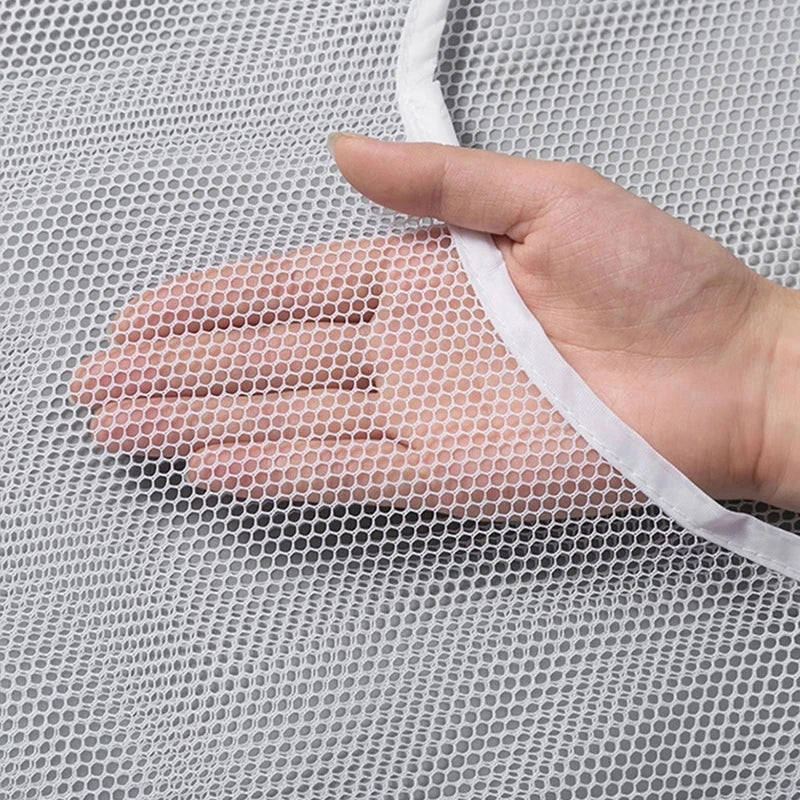 Foldable Mesh Laundry Basket – Wall Hanging Storage for Bathroom Organization