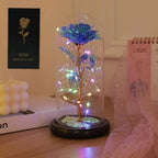 Eternal LED Foil Rose – Glass Dome Decor for Valentine Mother Day Gifts