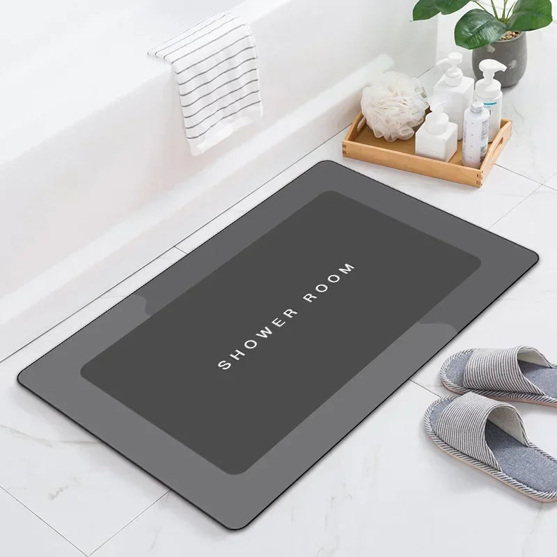 Absorbent Non-Slip Bath Mat – Soft Microfiber Rug for Bathroom and Kitchen