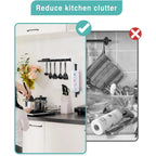 Adhesive Paper Towel Holder – Wall Mounted Rack for Kitchen and Bathroom
