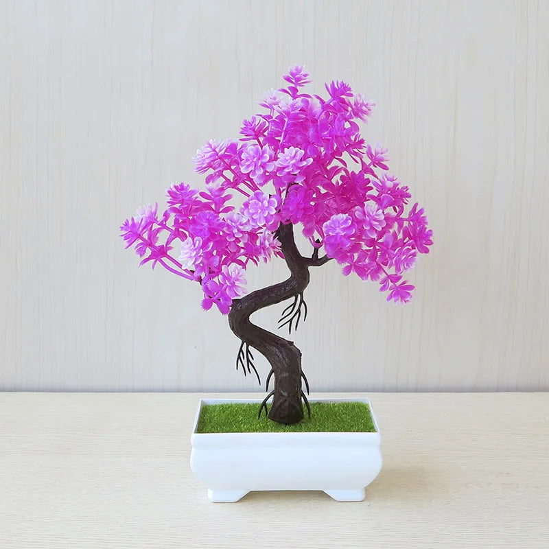 Artificial Potted Bonsai Tree – Zen Miniature Plant for Home Desk Decor