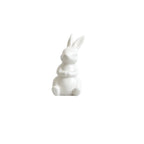 Ceramic Rabbit Figurine – White Porcelain Bunny Decor for Home Office