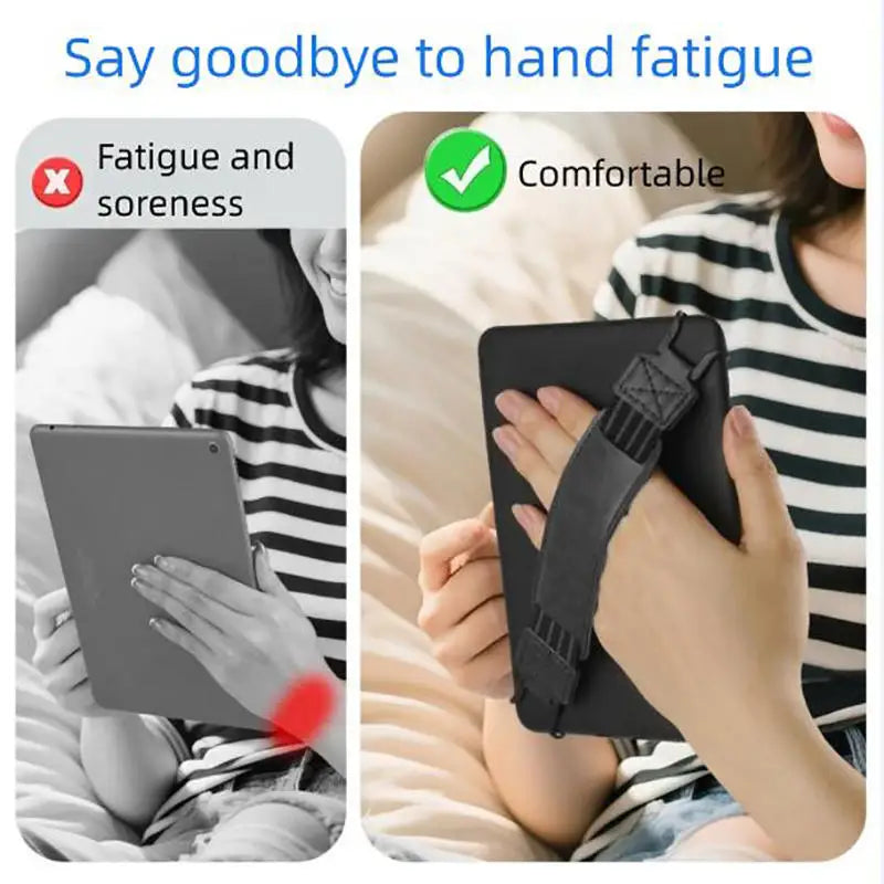 E-Reader Hand Strap – Adjustable PU Leather Grip for 6-7 Inch Devices