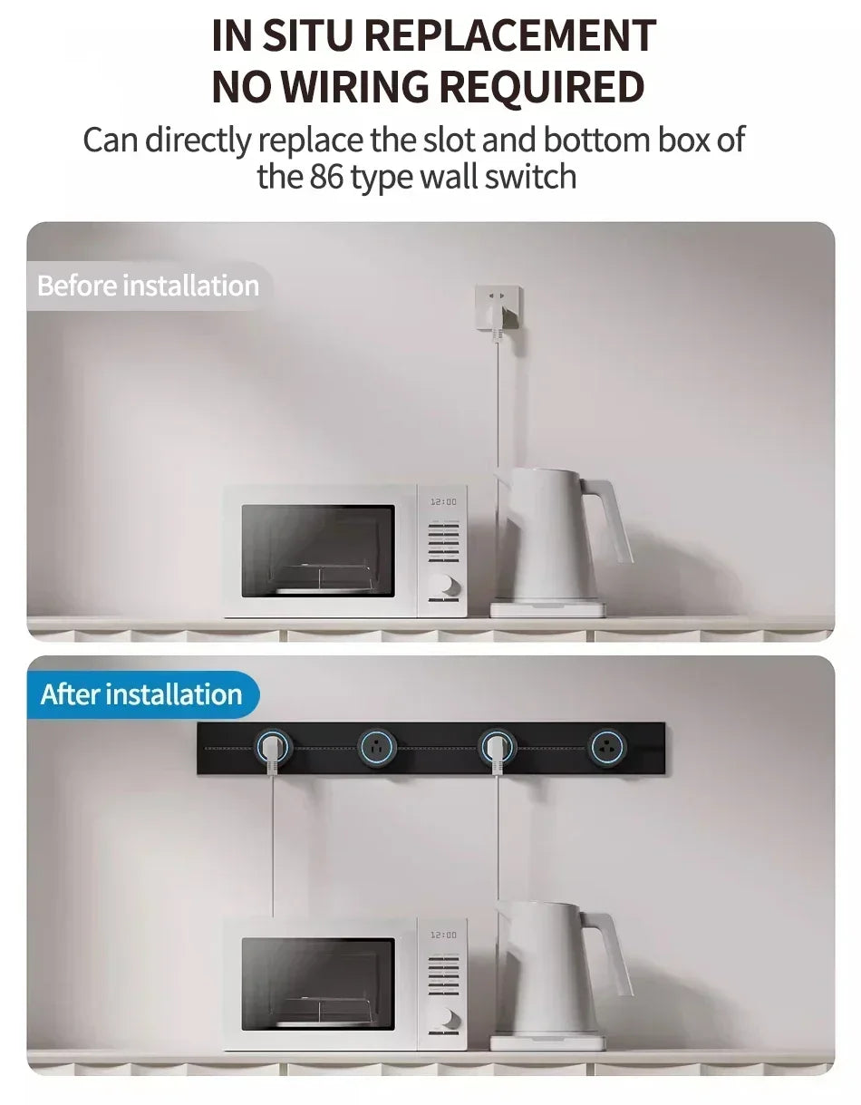 Movable Track Power Socket – 8000W Rail System for Home Office Appliances