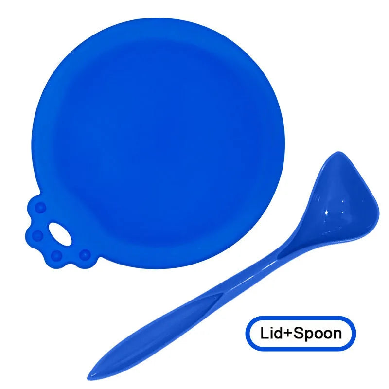 Silicone Pet Food Can Lids and Spoon – Airtight Seal for Dog and Cat Storage