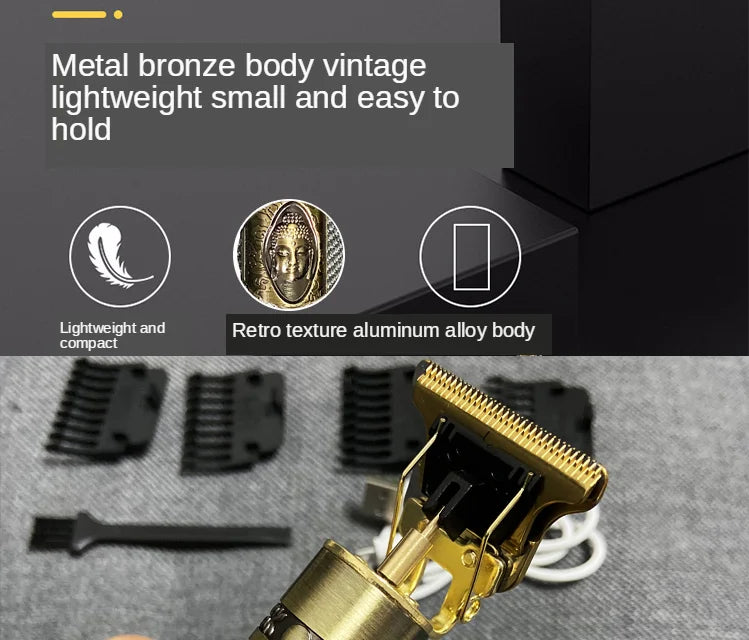 Cordless Electric Hair Trimmer – Professional Barber Shaver for Men