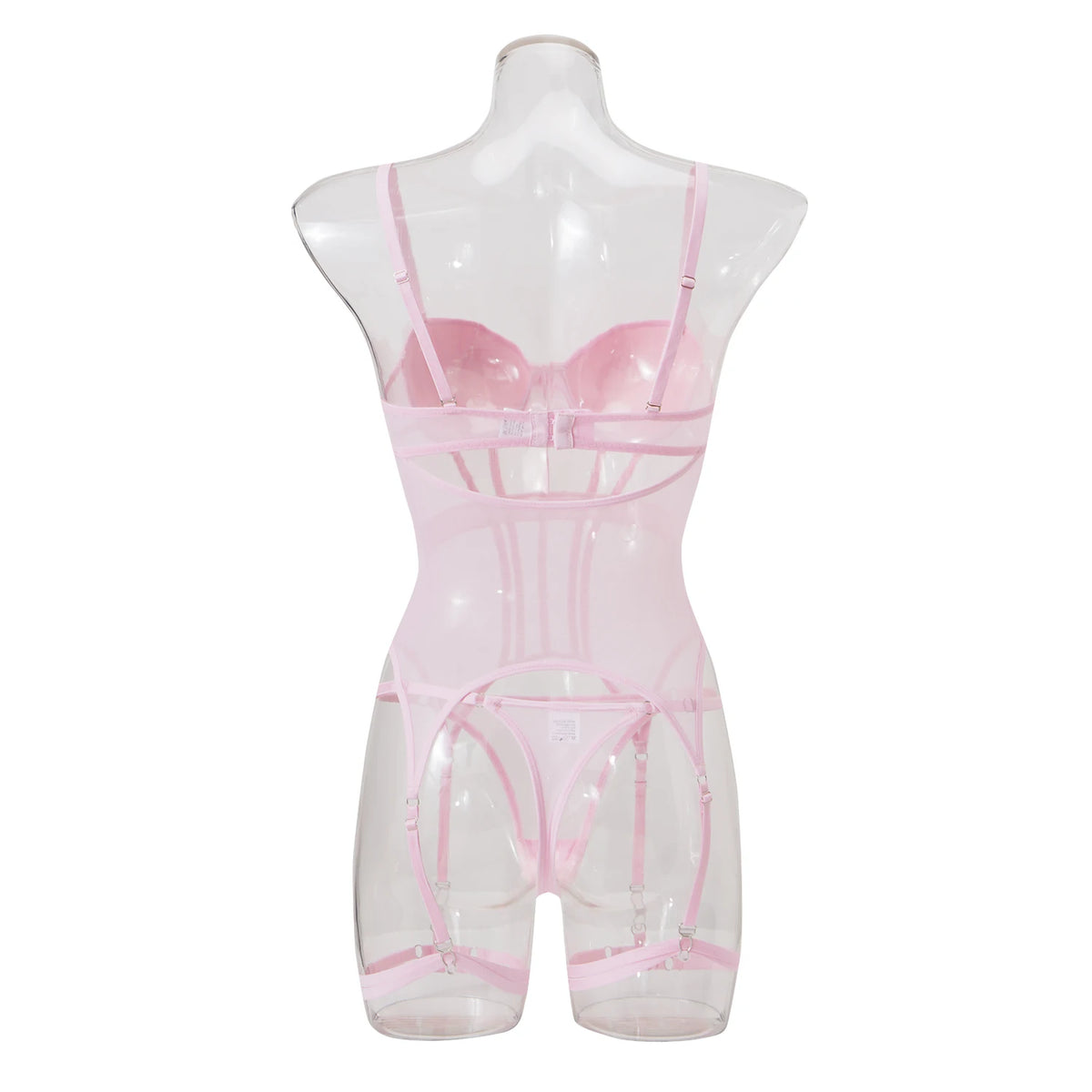 Mesh Lingerie Bodysuit Set – Backless Lace 3 Piece Lingerie for Women