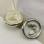 Metal Butterfly Buttons – 18mm and 23mm Enamel Sewing Fasteners for Jackets