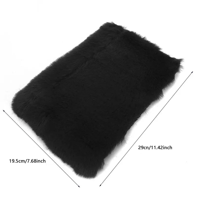Plush Car Armrest Cover – Soft Warm Console Cushion for Winter Interior