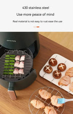 Stainless Steel Air Fryer Rack – Grill Stand with Skewers for Cooking
