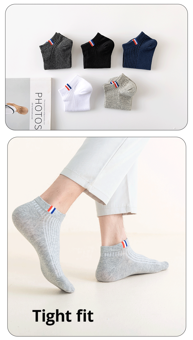 Mens Breathable Boat Socks – Thin Cotton Blended Casual Footwear for Summer