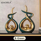Abstract Ceramic Statue – Modern Sculptural Ornament for Home Decor Table