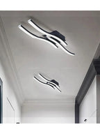 Modern LED Wave Ceiling Light – Minimalist Fixture for Living Room Bedroom