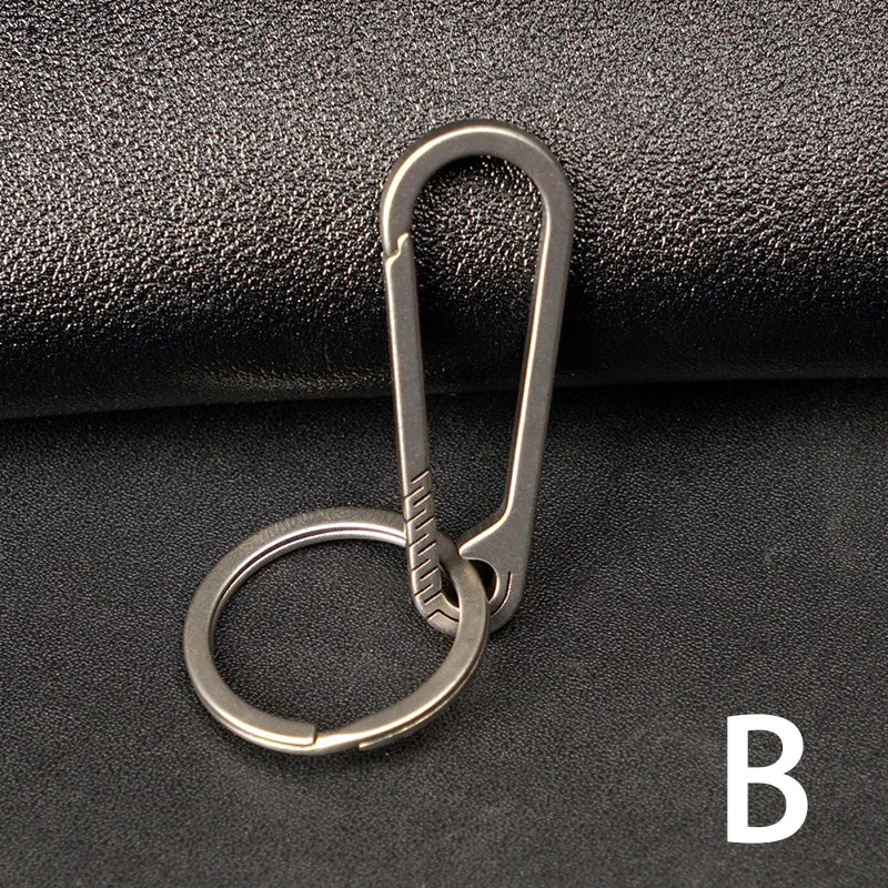 Titanium Alloy Carabiner Keychain – Multifunctional Tool for EDC Gear