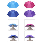 Hands-Free Umbrella Hat – Waterproof Sunscreen Headwear for Hiking and Camping